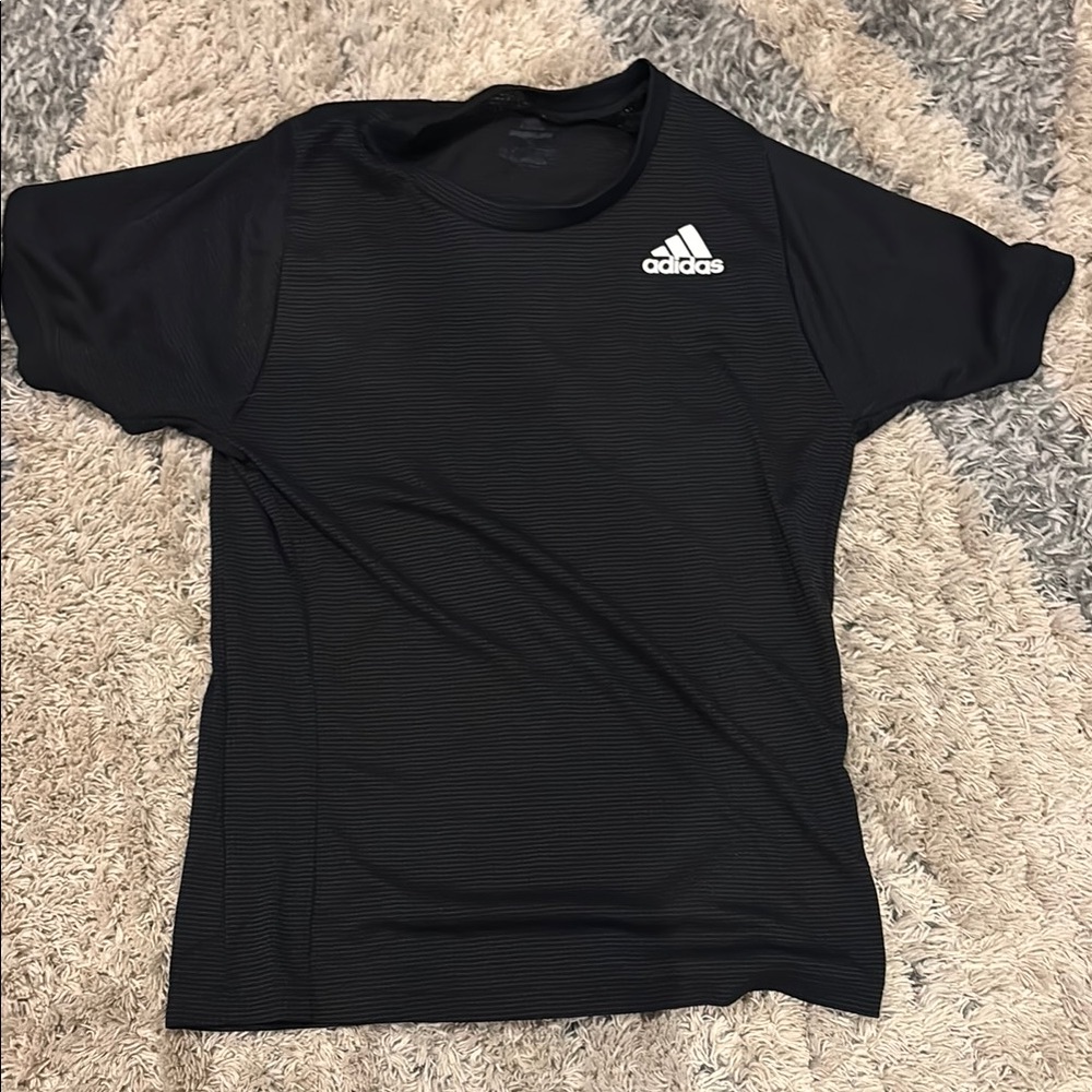 Mens Adidas Black Running Tee small